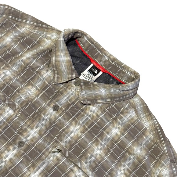 The North Face Button Up Long Sleeve Shirt Brown Plaid Men's Size XL - Picture 1 of 9